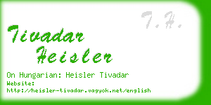 tivadar heisler business card